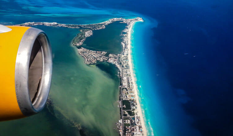 Vista aerea Cancún 