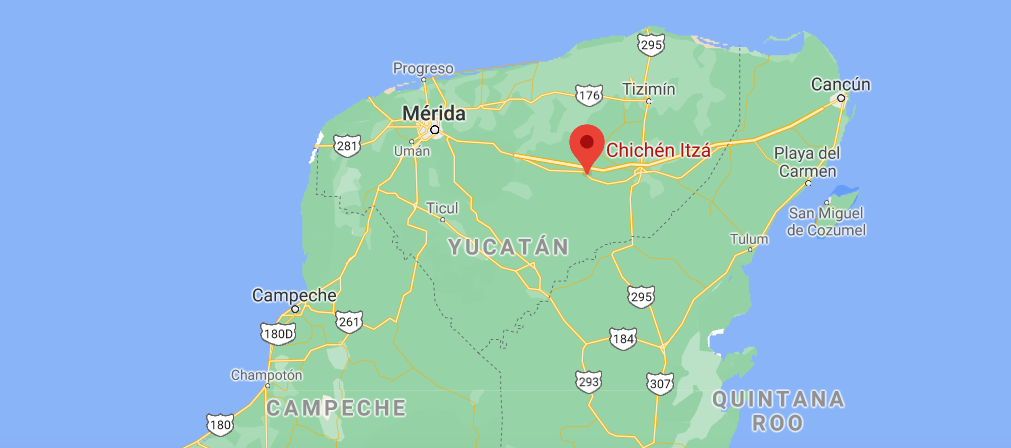 Chichen Itza Location Map