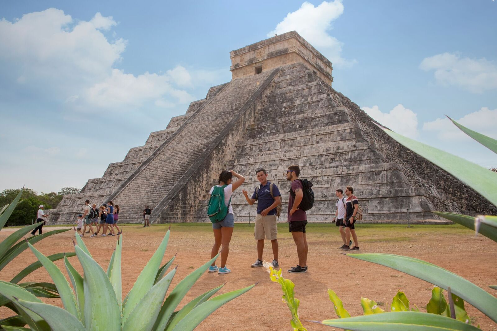 Chichen Itza Tourists at the Pyramid