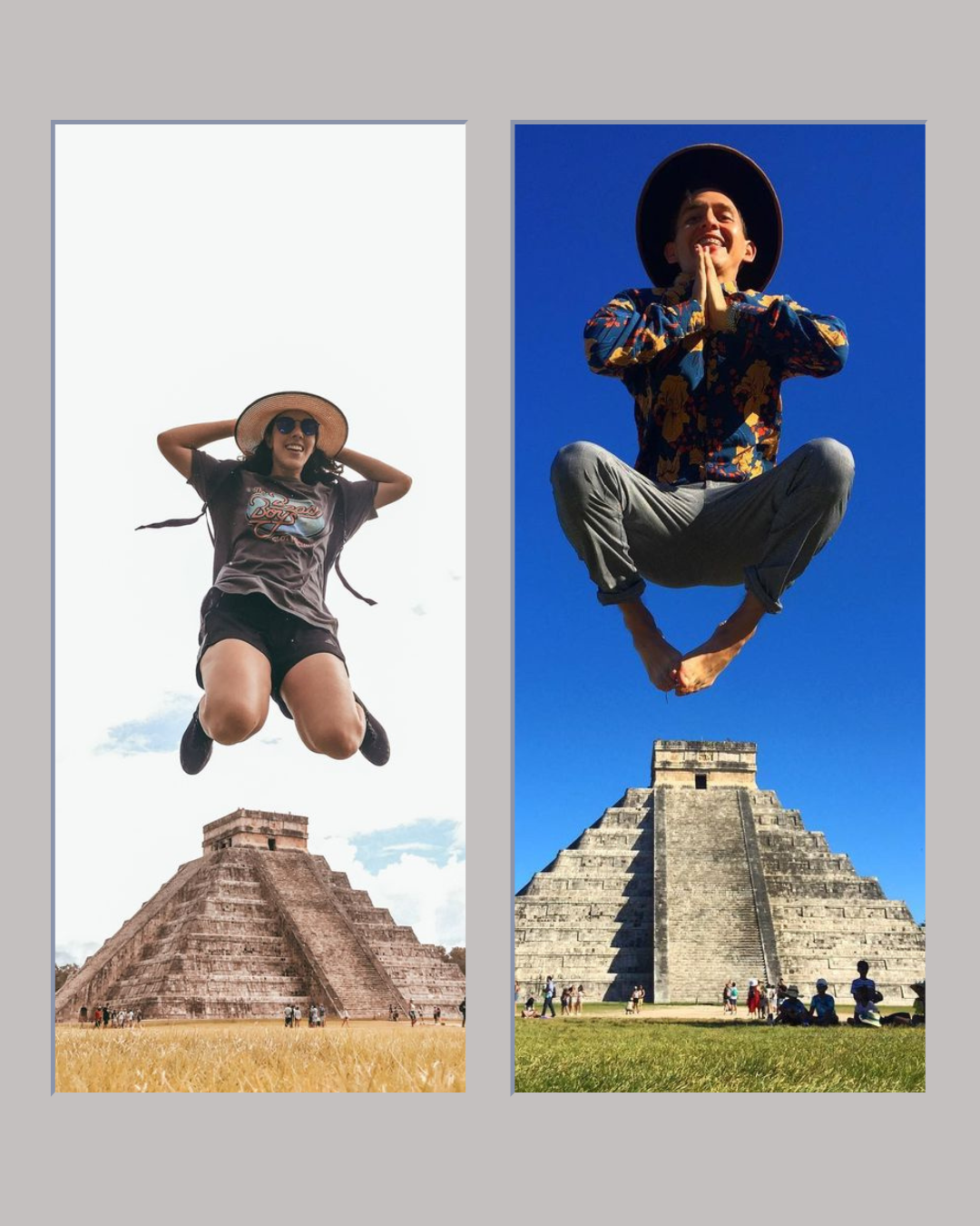 Chichen Itza photo ideas. Tips about how posing to create impressive pics playing with perspective