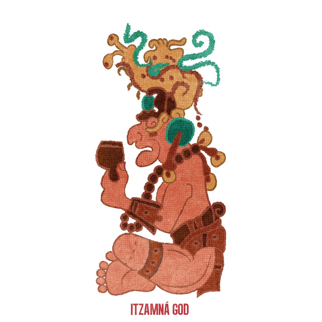 Itzamná, maya god by maya mythology